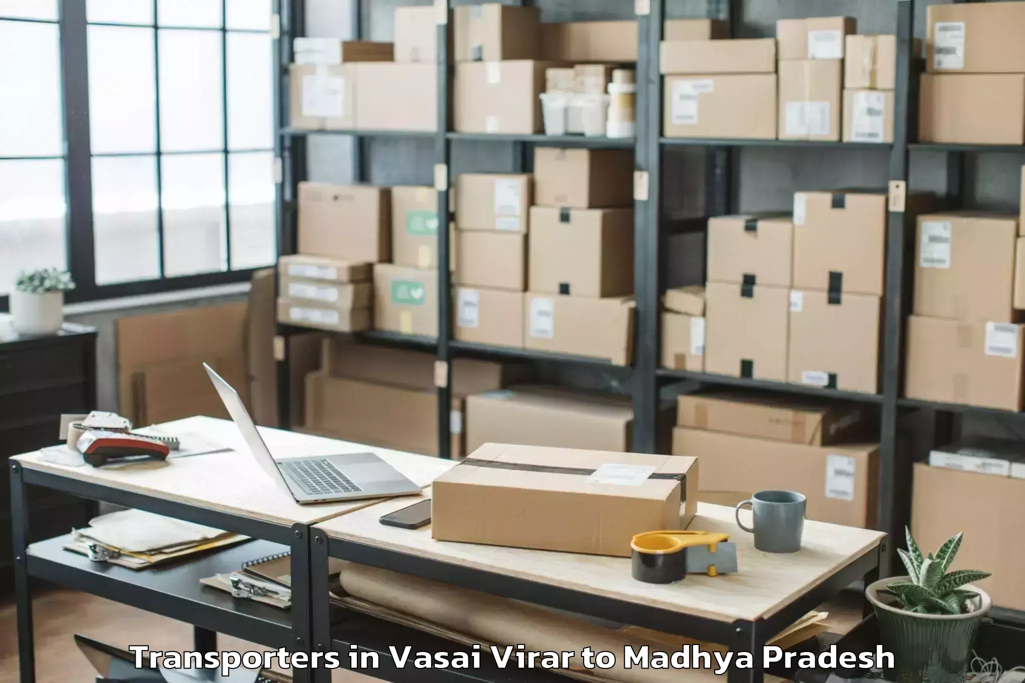 Book Vasai Virar to Lateri Transporters Online